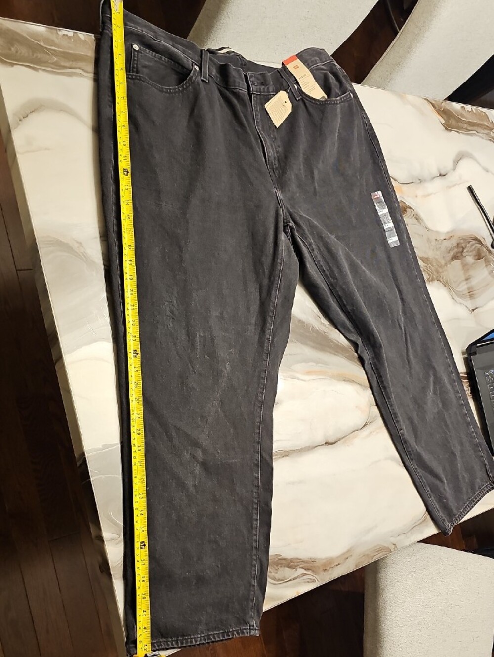 Levi's Black Straight Leg Jeans - Picture 2 of 8